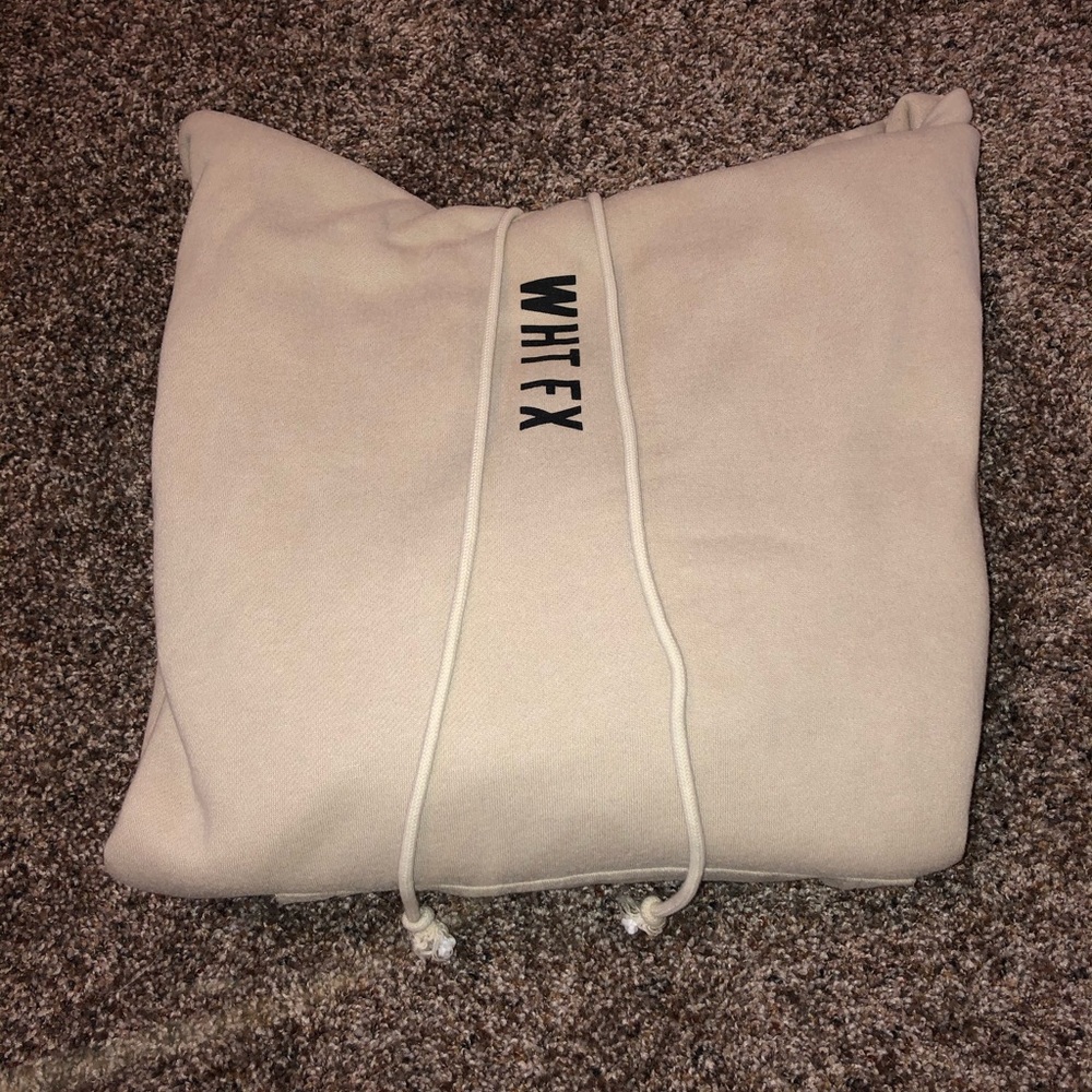 white fox sand oversized hoodie